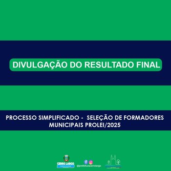 <p>DIVULGA&Ccedil;&Atilde;O DO RESULTADO FINAL</p>
