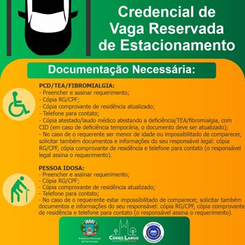 <p>NOVA CREDENCIAL DE ESTACIONAMENTO</p>