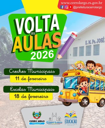<p>Volta &agrave;s Aulas na Rede Municipal de Cerro Largo</p>