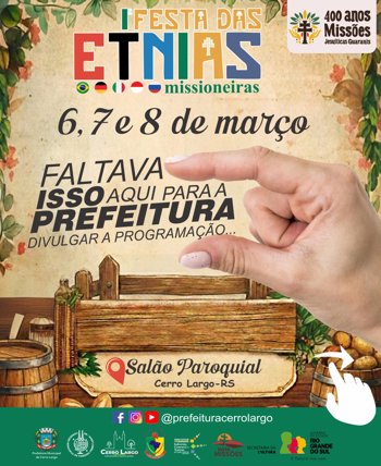 <p>1&ordf; Festa das Etnias Missioneiras</p>
