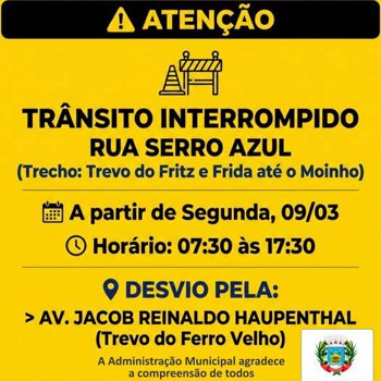 <p>ATEN&Ccedil;&Atilde;O &ndash; Interrup&ccedil;&atilde;o de Tr&acirc;nsito</p>