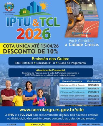 IPTU e TCL 2026