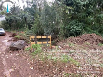 Ponte que liga Cerro Largo a Campina das Miss&otilde;es &eacute; destru&iacute;da pelas fortes chuvas