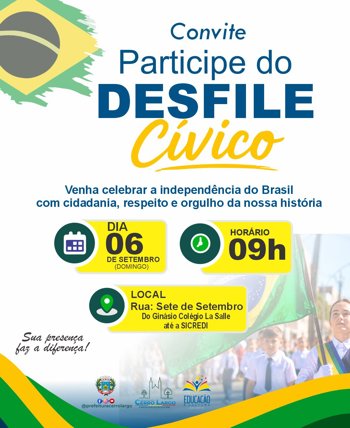 Participe do DESFILE C&Iacute;VICO