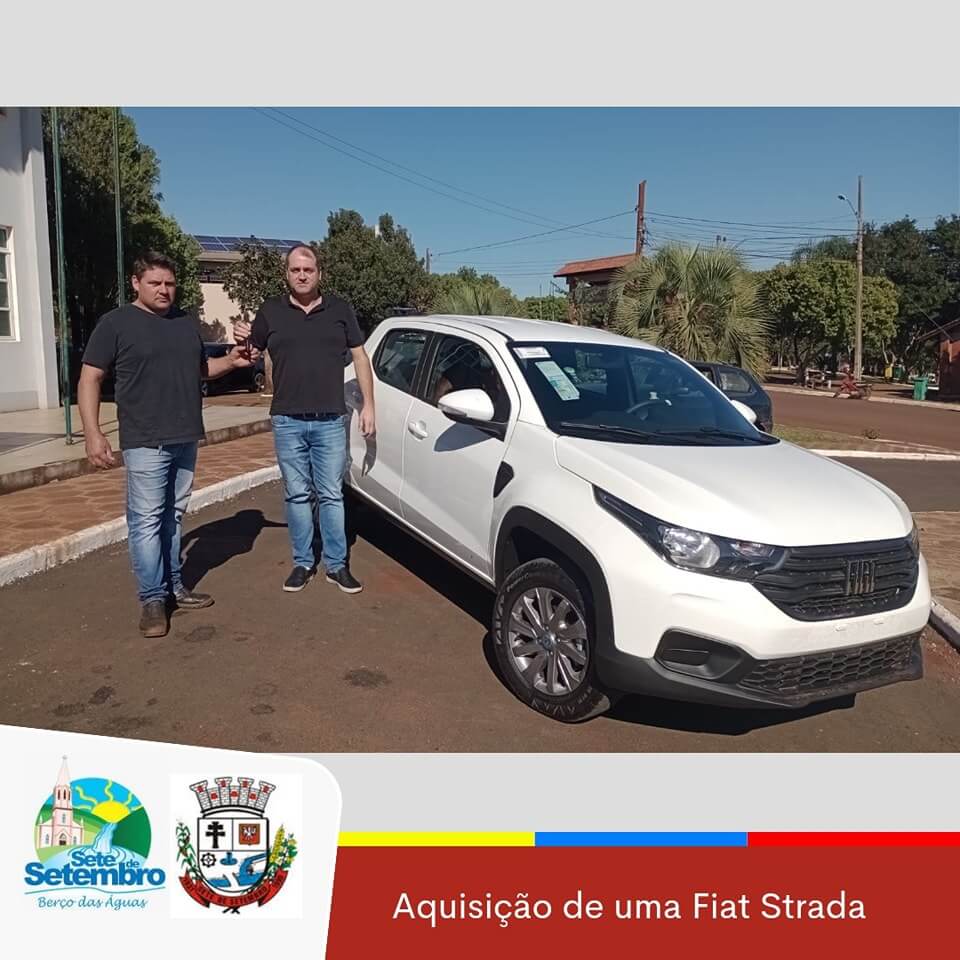 SECRETARIA DE OBRAS E INFRAESTRUTURA ADQUIRE UMA NOVA FIAT STRADA FREEDOM