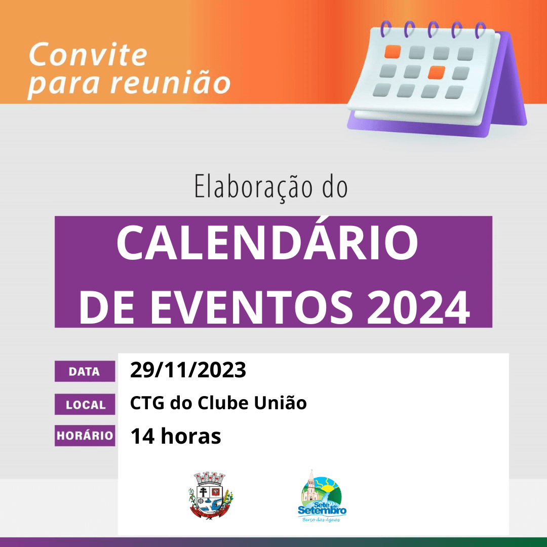 CONVITE – REUNIÃO CALENDÁRIO DE EVENTOS 2024