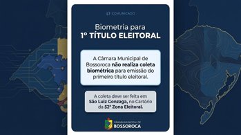 Biometria para 1&deg; T&iacute;tulo Eleitoral