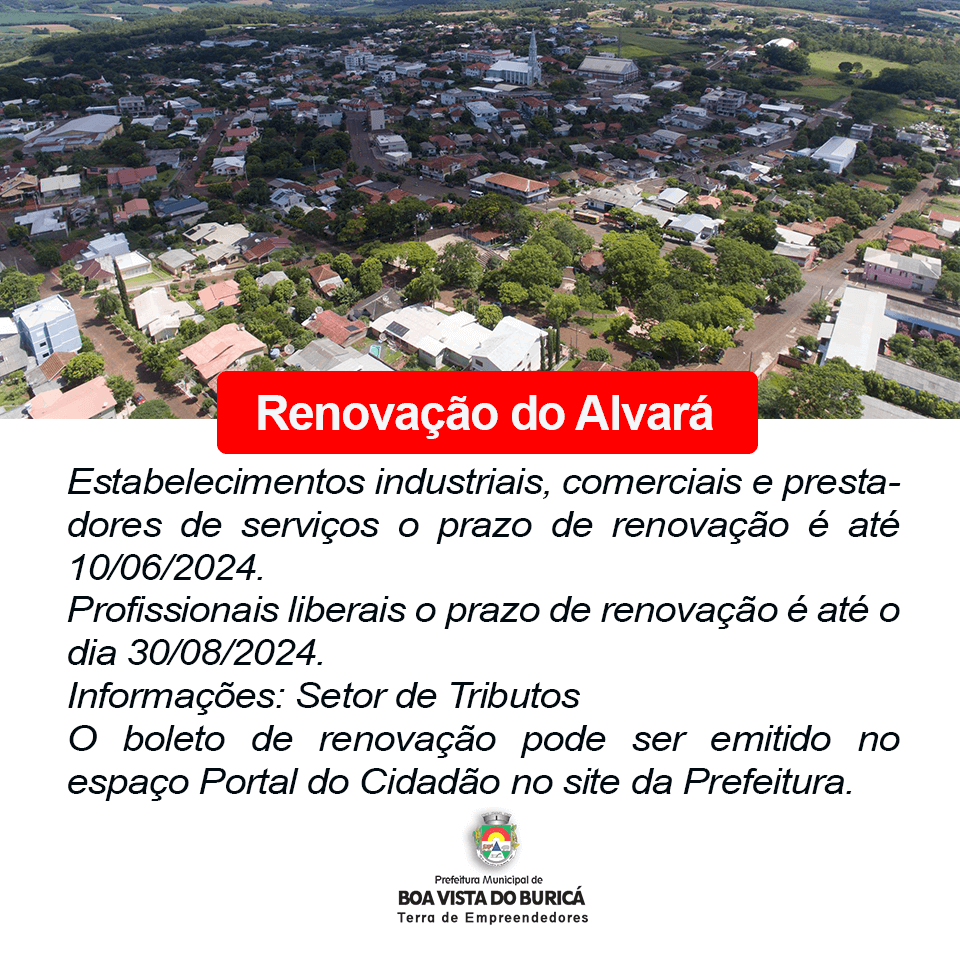 <p><strong>Renova&ccedil;&atilde;o do Alvar&aacute;</strong></p>