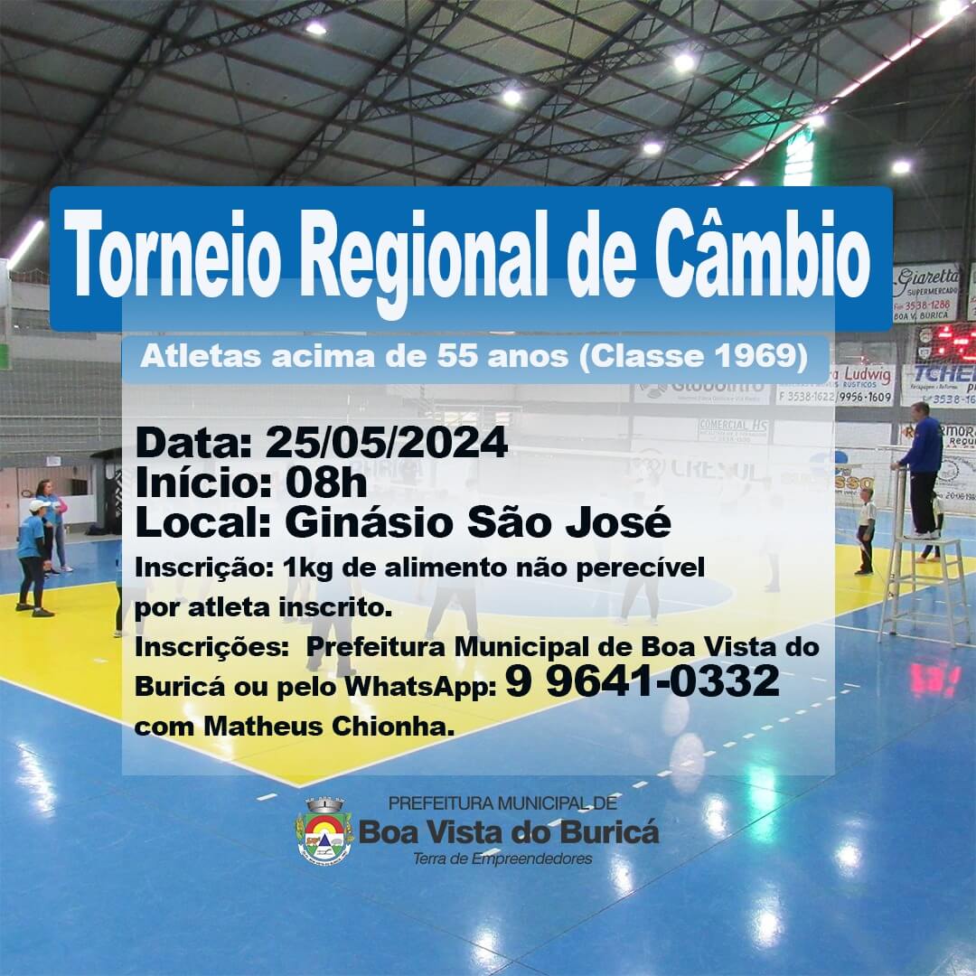 <p><strong>Torneio Regional de C&acirc;mbio</strong></p>