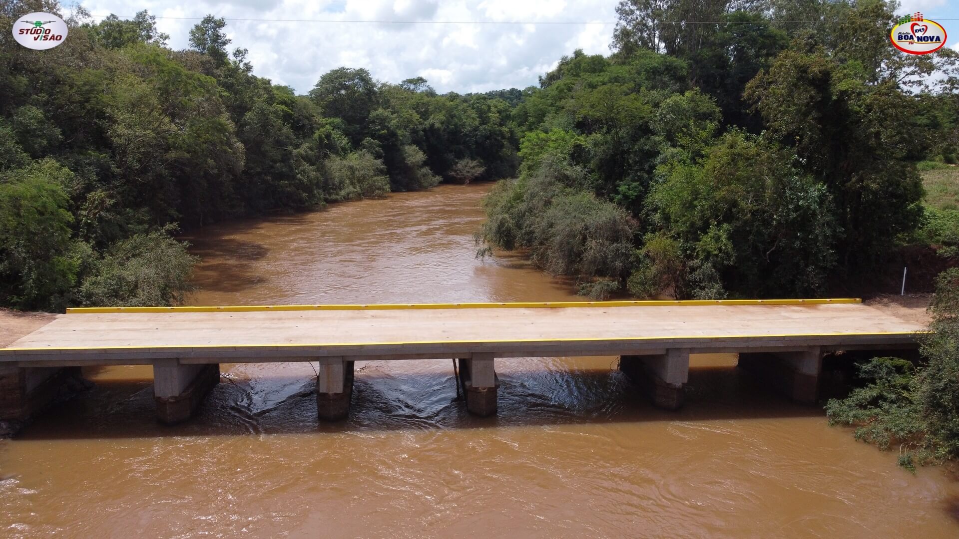 Ponte de Concreto foi construída sobre o Rio Buricá