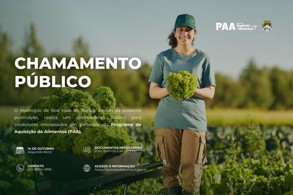 <p>Edital de Chamamento P&uacute;blico para o Programa de Aquisi&ccedil;&atilde;o de Alimentos</p>