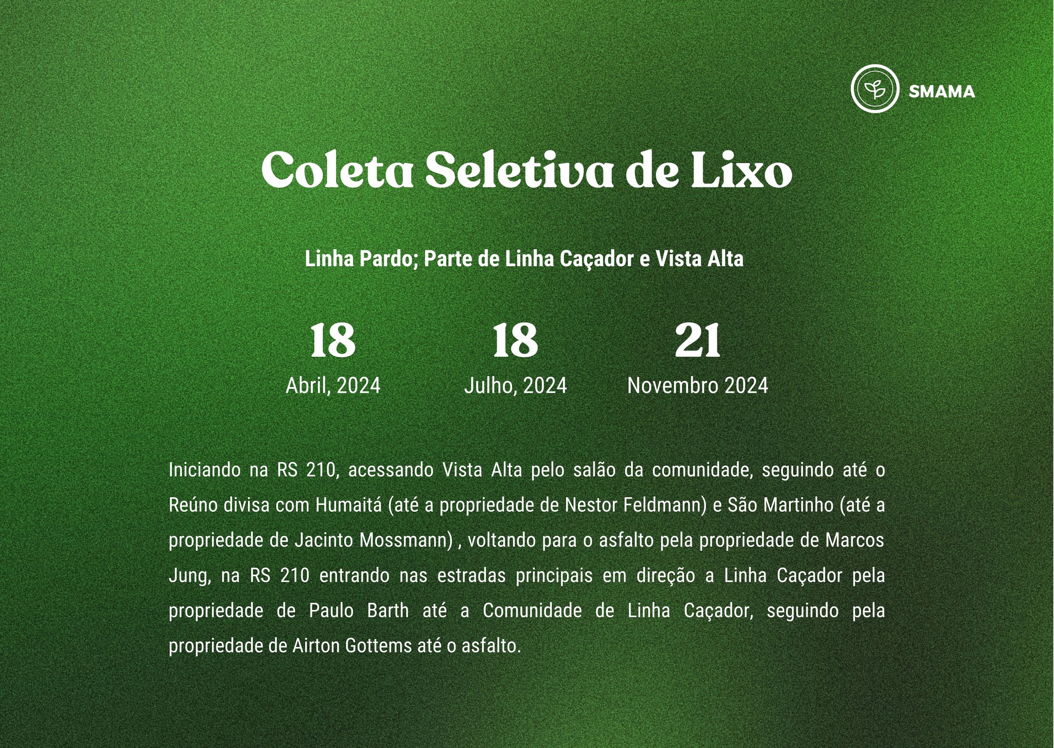 <p>Coleta Seletiva de Lixo</p>