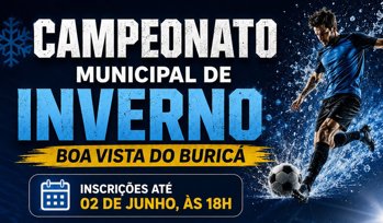 Inscri&ccedil;&otilde;es para o Campeonato Municipal de Inverno