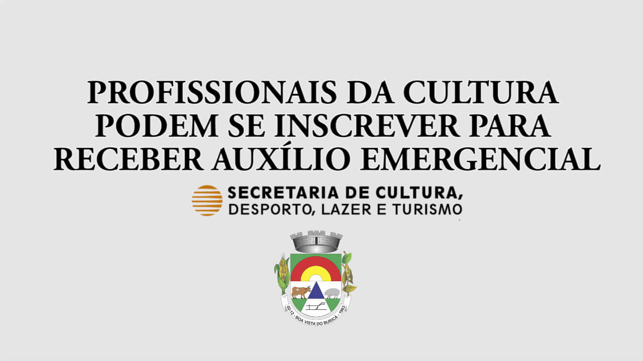 PROFISSIONAIS DA CULTURA PODEM SE INSCREVER PARA RECEBER AUXÍLIO EMERGENCIAL