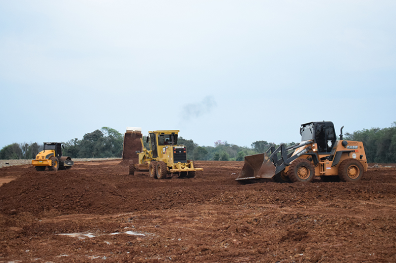 ANDAMENTO DA TERRAPLANAGEM DO FRIGORIFICO ZAGO