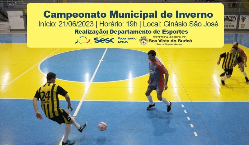 Campeonato Municipal de Inverno 2023 inicia hoje