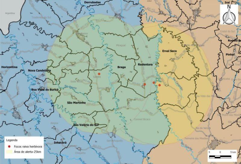 Agricultura emite alerta sanitário para raiva herbívora no Noroeste do RS