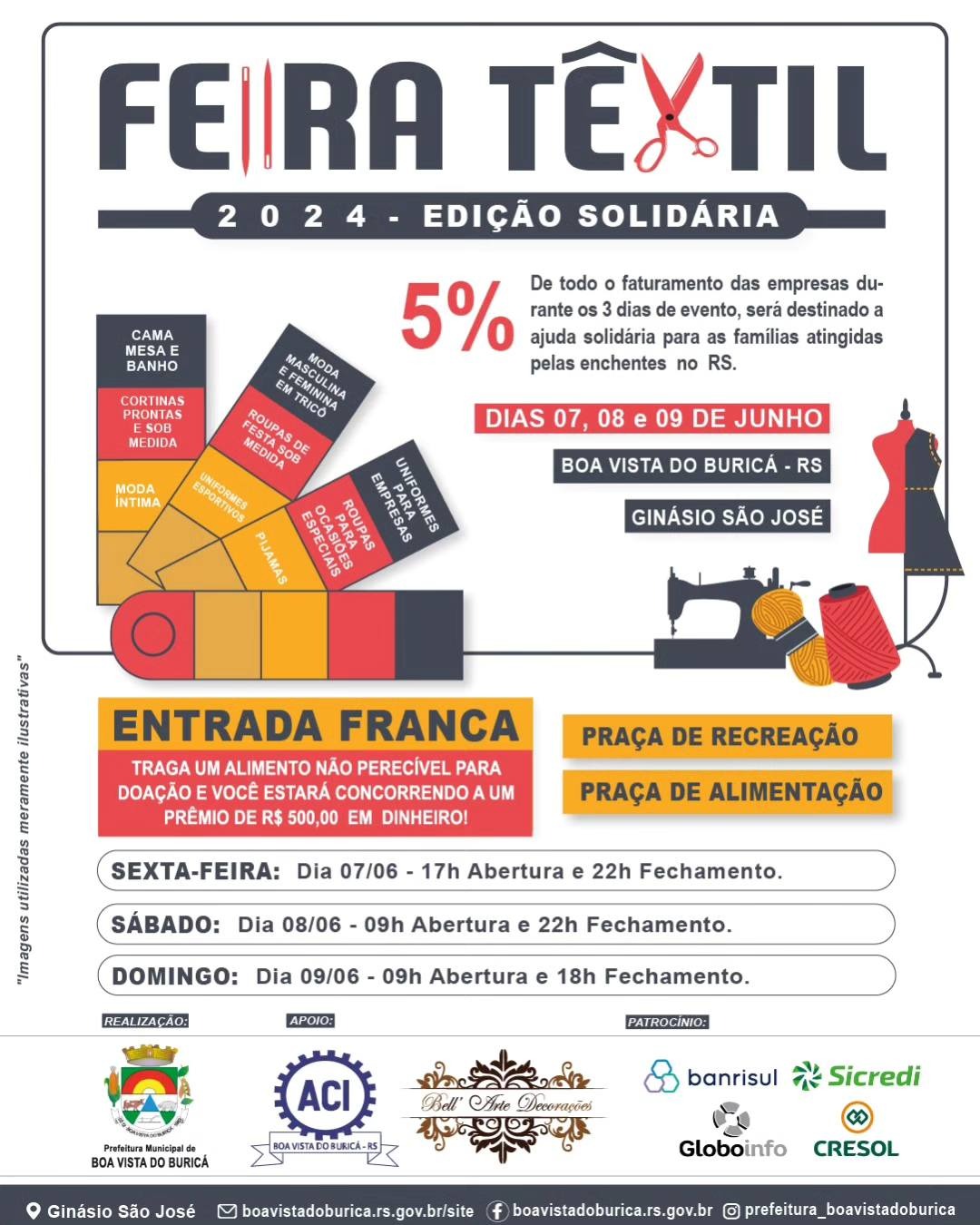 <p>Feira T&ecirc;xtil 2024 ser&aacute; realizada nos dias 7,8 e 9 de junho</p>
