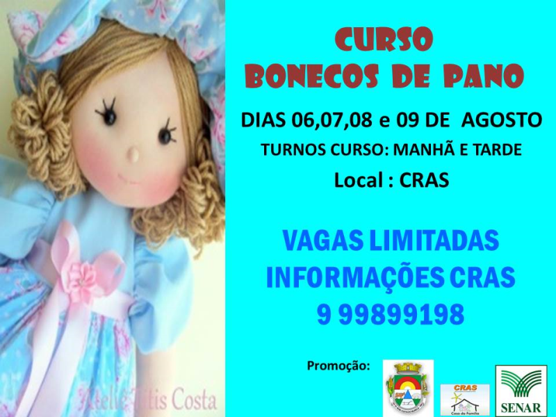 CURSO GRATUITO DE BONECOS DE PANO