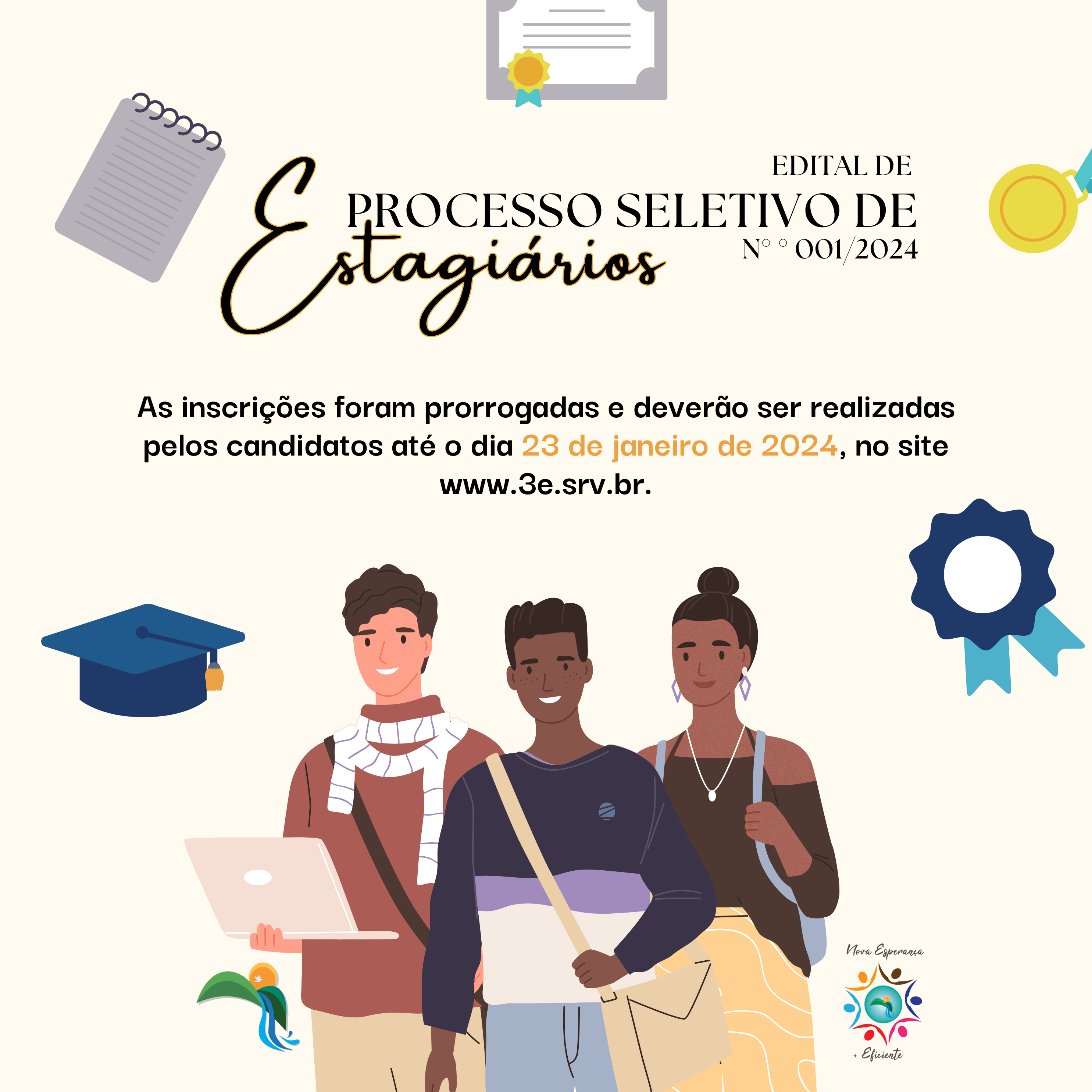 Processo Seletivo de Estagiários 001/2024