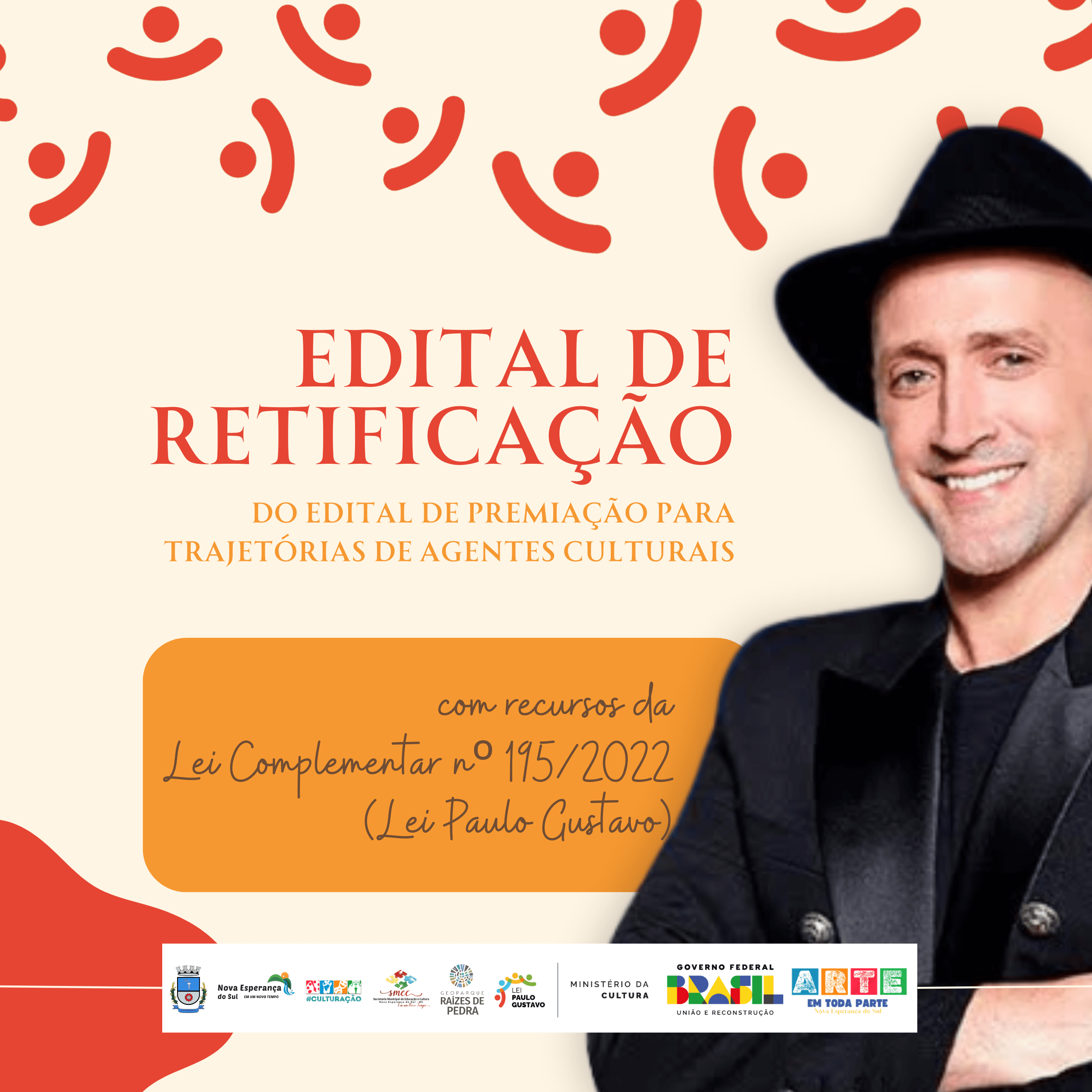<p>Edital de Retifica&ccedil;&atilde;o &ndash; Premia&ccedil;&atilde;o para Trajet&oacute;rias de Agentes Culturais</p>
