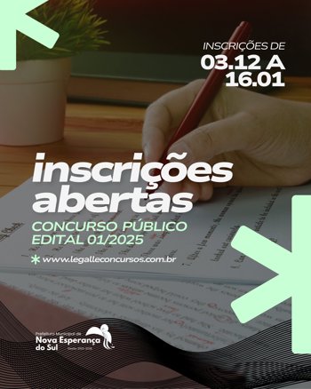 <p>CONCURSO P&Uacute;BLICO - EDITAL 01/2025</p>