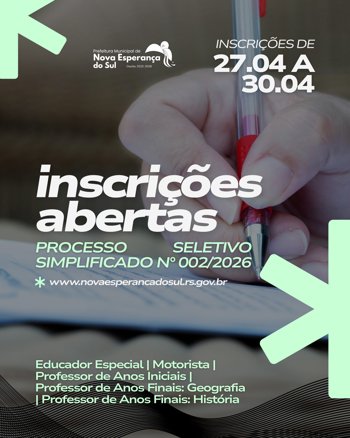 PROCESSO SELETIVO SIMPLIFICADO N&ordm; 002/2026
