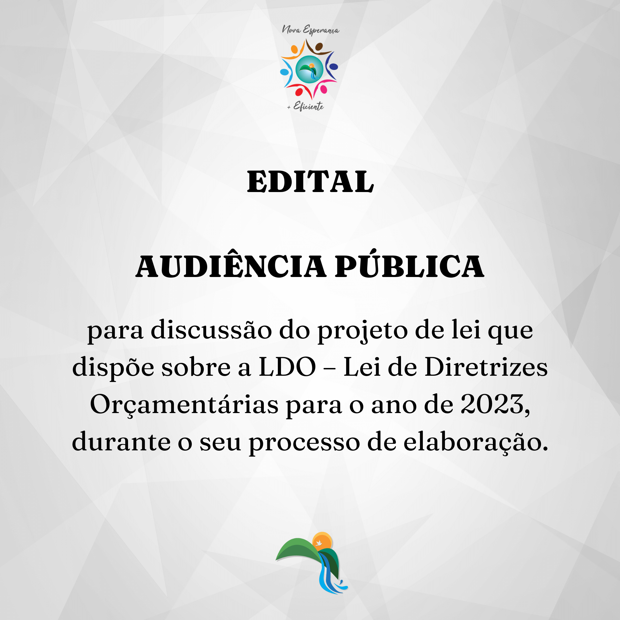 EDITAL AUDIÊNCIA PÚBLICA