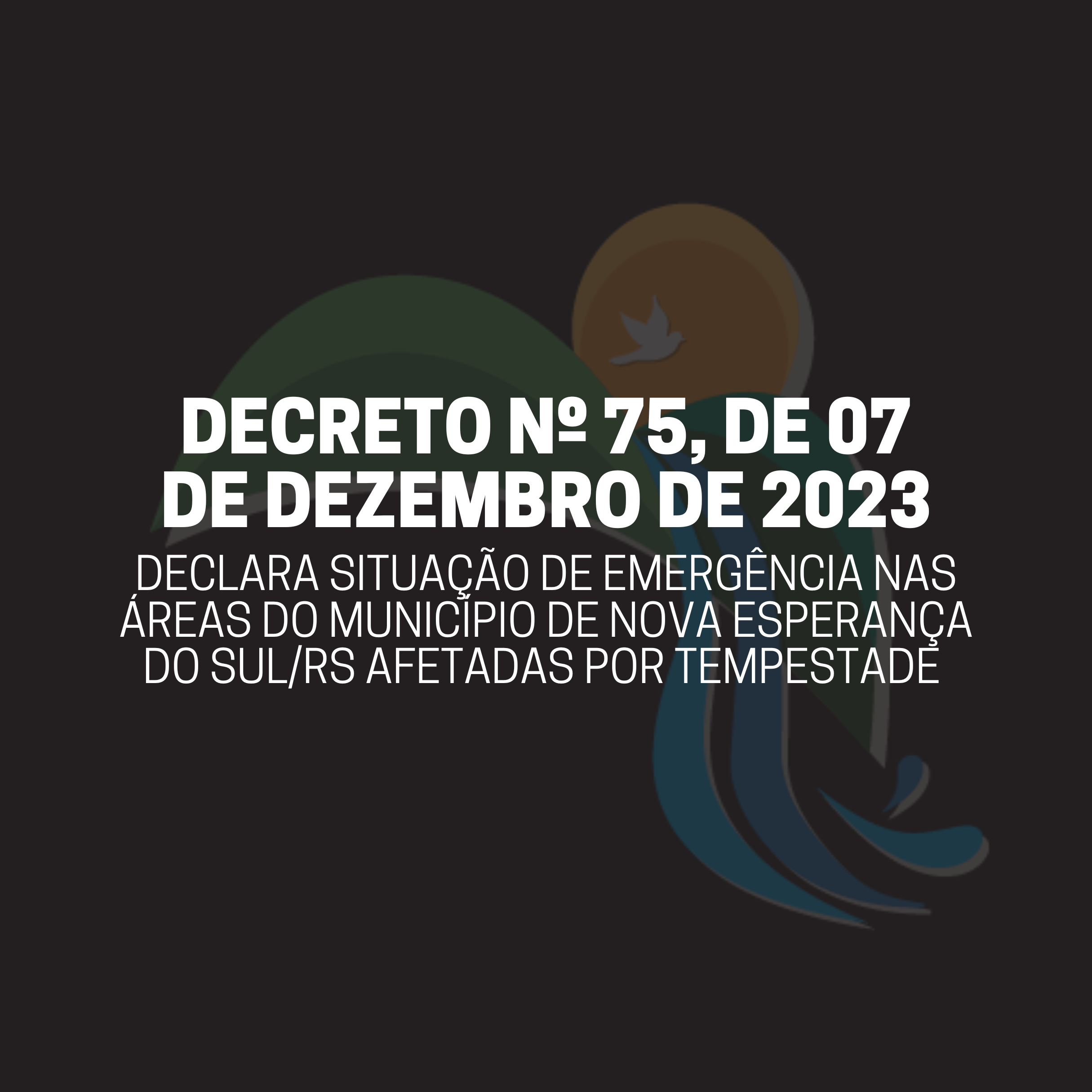 DECRETO N.º 75, DE 07 DE DEZEMBRO DE 2023.