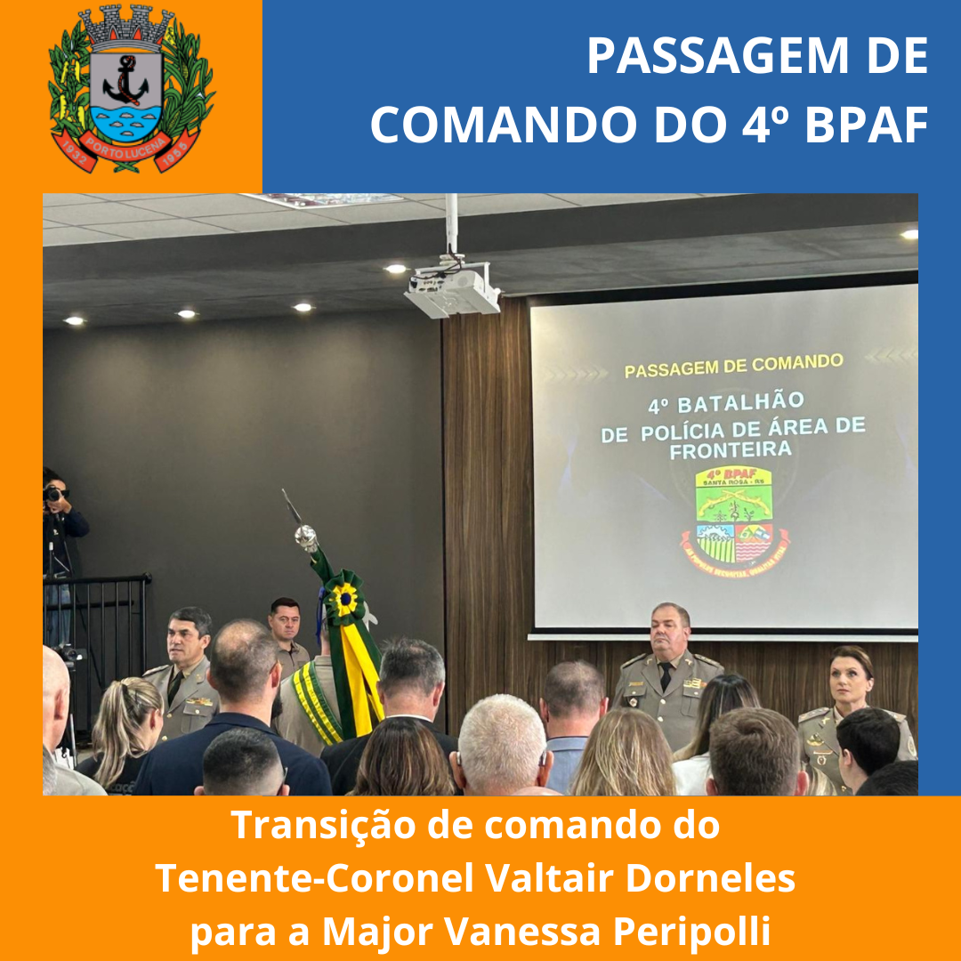 <p><strong>PASSAGEM DE COMANDO DO 4&ordm; BPAF</strong></p>
