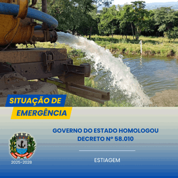 <p><strong>GOVERNO DO ESTADO HOMOLOGA SITUA&Ccedil;&Atilde;O DE EMERG&Ecirc;NCIA </strong></p>