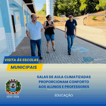 <p><strong>VICE-PREFEITO VISITA ESCOLAS MUNICIPAIS</strong></p>