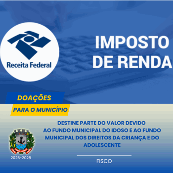<p><strong>DOE PARTE DO SEU IMPOSTO DE RENDA</strong></p>