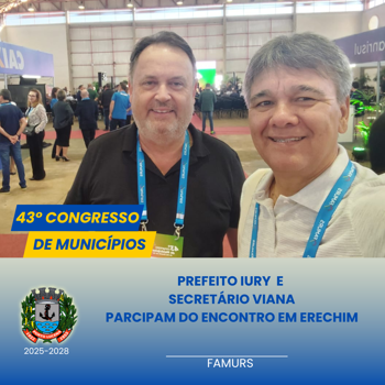<p><strong>43&ordm; CONGRESSO DE MUNIC&Iacute;PIOS</strong></p>