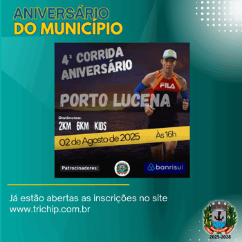 <p><strong>4&ordf; CORRIDA ANIVERS&Aacute;RIO PORTO LUCENA</strong></p>