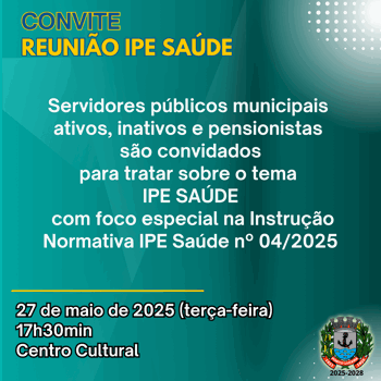 <p><strong>CONVITE PARA REUNI&Atilde;O IPE SA&Uacute;DE</strong></p>