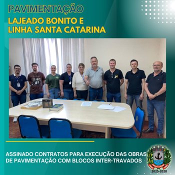 <p>PAVIMENTA&Ccedil;&Atilde;O EM LAJEADO BONITO E LINHA SANTA CATARINA</p>