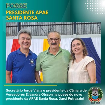 <p>POSSE PRESIDENTE APAE</p>