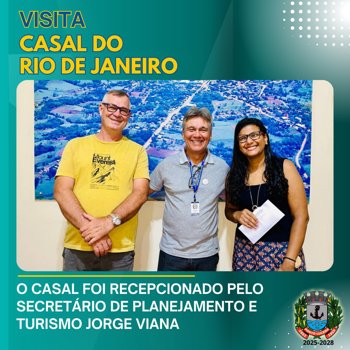 <p>CASAL DO RIO DE JANEIRO VISITA MUNICIPIO</p>