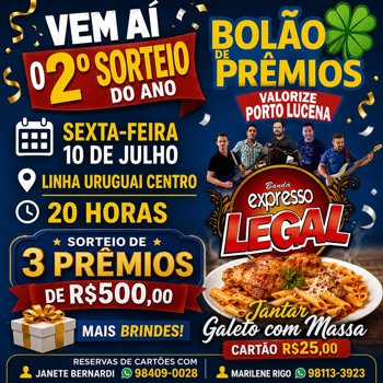 2ª SORTEIO BOLÃO DE PRÊMIOS 2026