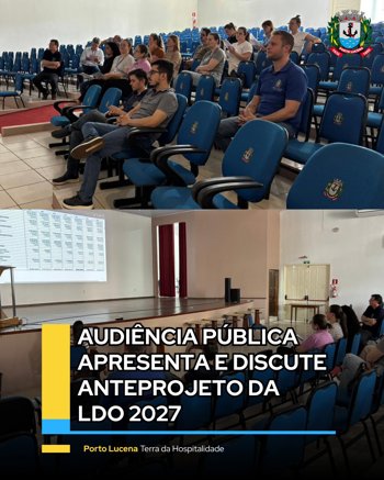 AUDI&Ecirc;NCIA P&Uacute;BLICA LDO 2027