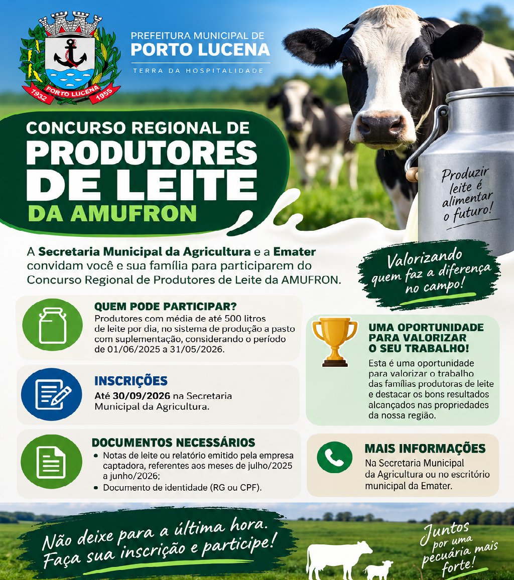 CONCURSO PRODUTORES DE LEITE